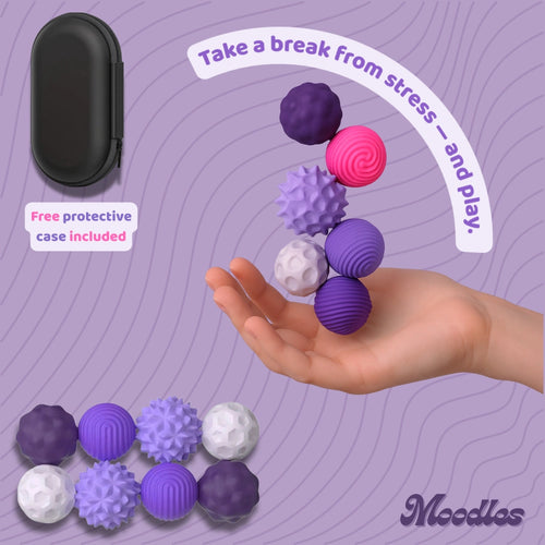 Moodles™ – Magnetic Mood Balls that Melt Stress Away (Free Case)